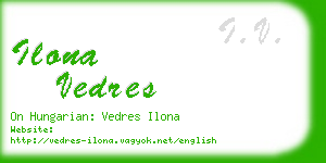 ilona vedres business card